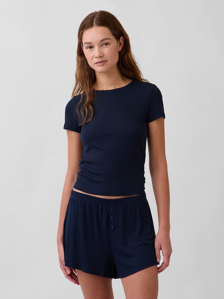 Image number 1 showing, Mini Rib PJ T-Shirt