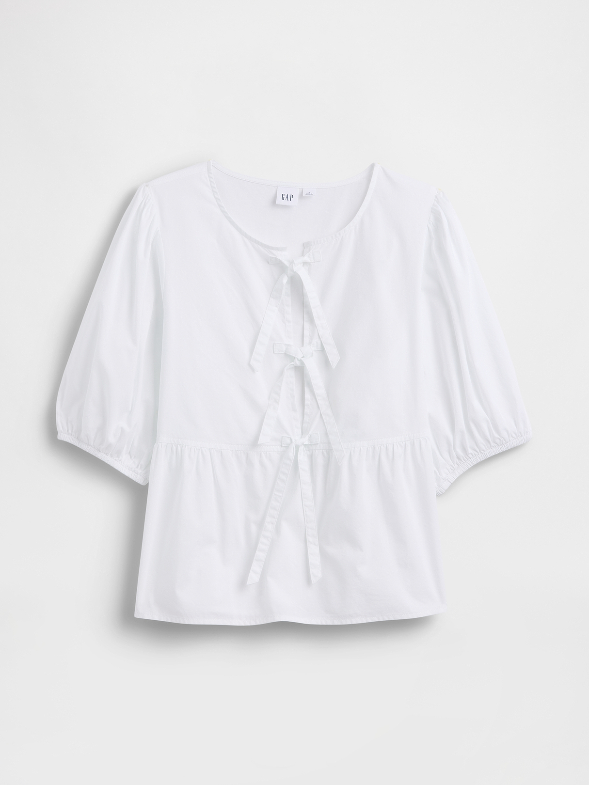 Puff Sleeve Tie-Front Top | Gap Factory