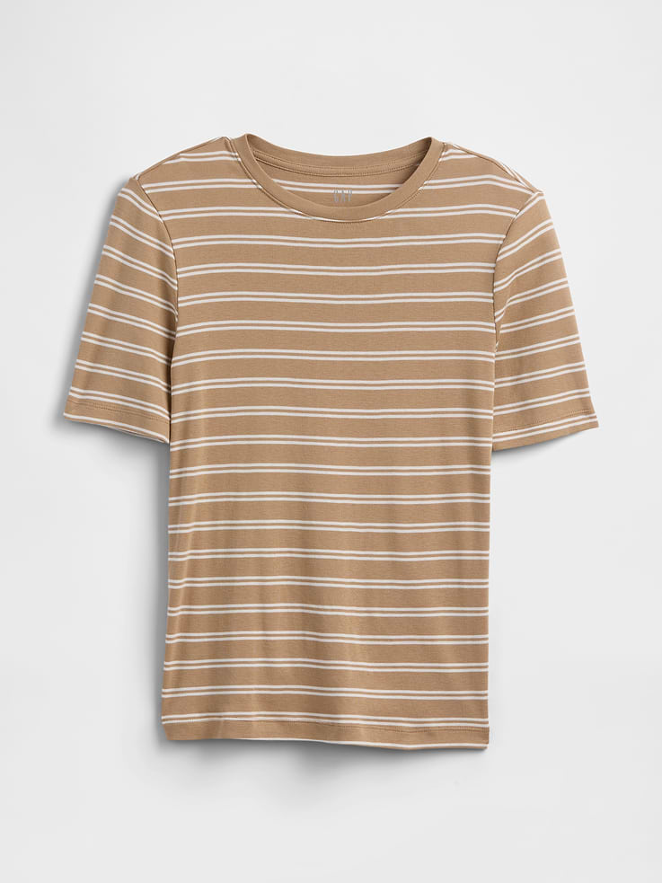 Image 5 of 5, Modern Ribbed Crewneck T-Shirt