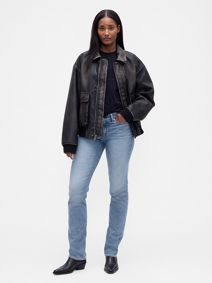 Image number 1 showing, Curvy Low Rise '90s Slim Straight Jeans