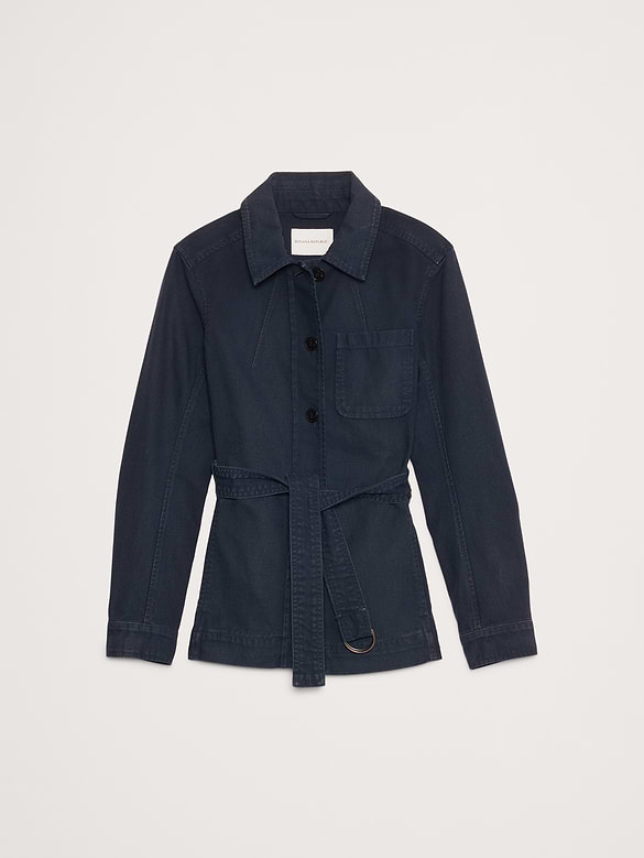 Veste-chemise en toile de coton