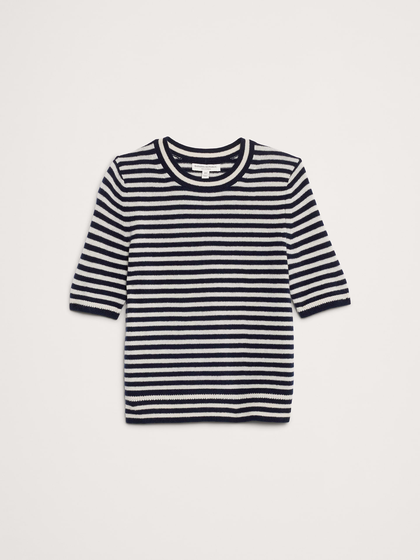 Image number 3 showing, Lightweight Cashmere Short-Sleeve Sweater