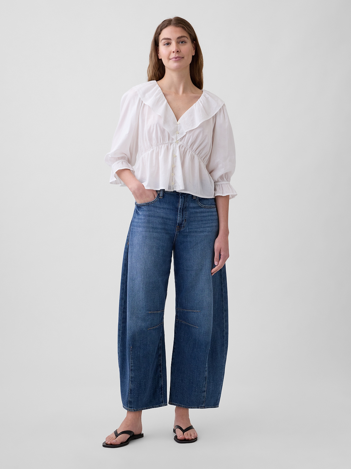 Relaxed Ruffle Top | Gap Factory