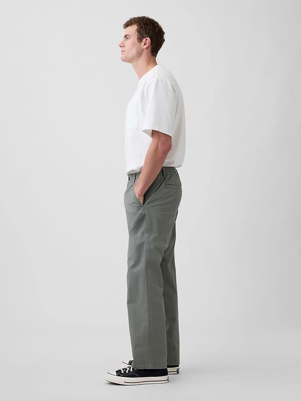Relaxed Pull-On Khakis
