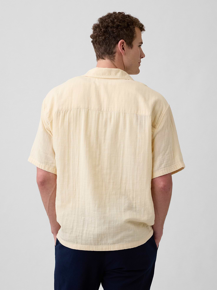 Image number 2 showing, Gauze Vacay Shirt in Boxy Fit