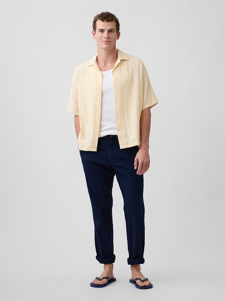 Image number 3 showing, Gauze Vacay Shirt in Boxy Fit