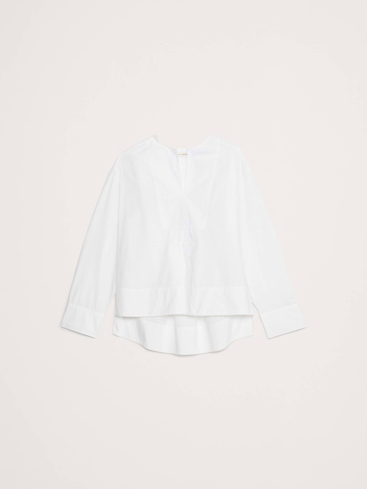 Image number 4 showing, Cotton Poplin Popover Top with Rolled Cuffs