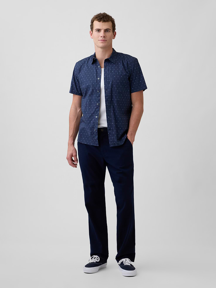 Image 3 of 5, Stretch Poplin Shirt in Standard Fit