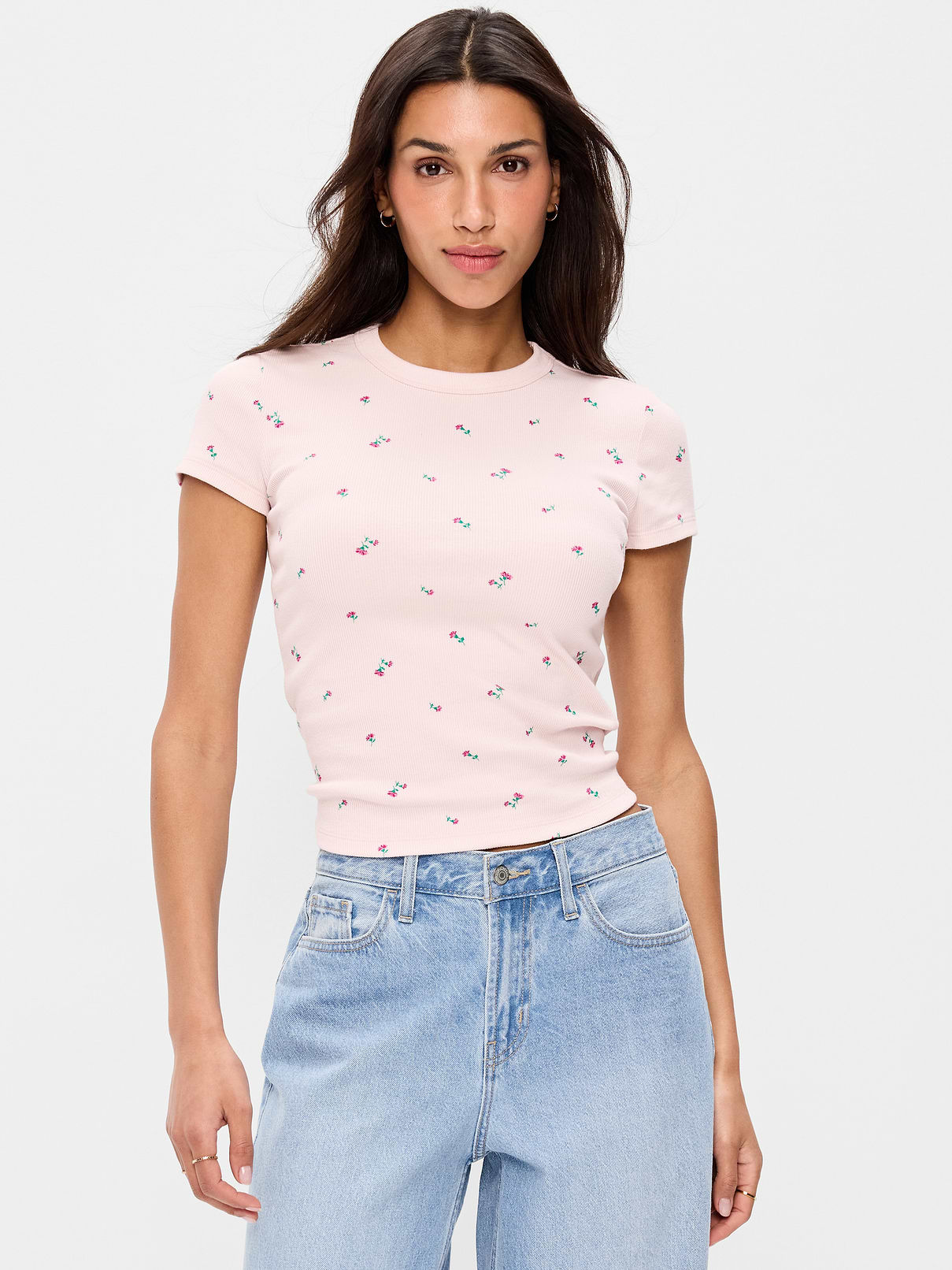 Snug Crop Ribbed T-Shirt