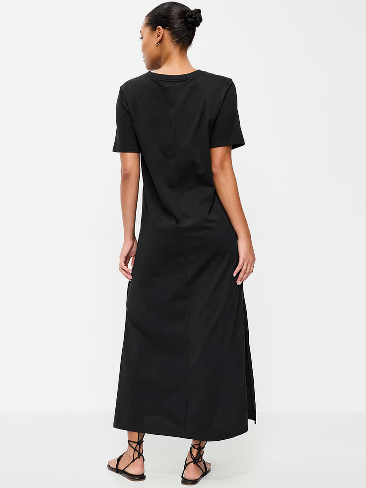 Image number 2 showing, Vintage Crew-Neck Maxi Dress