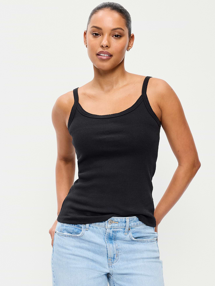 L'image numéro 1 présente Camisole en tricot côtelé