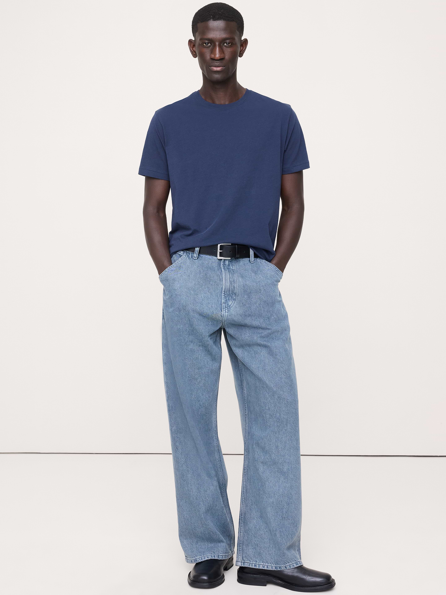 Image number 1 showing, Lightweight Cotton Crew-Neck T-Shirt