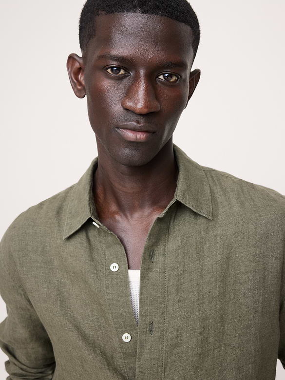 Chemise ajustée en lin