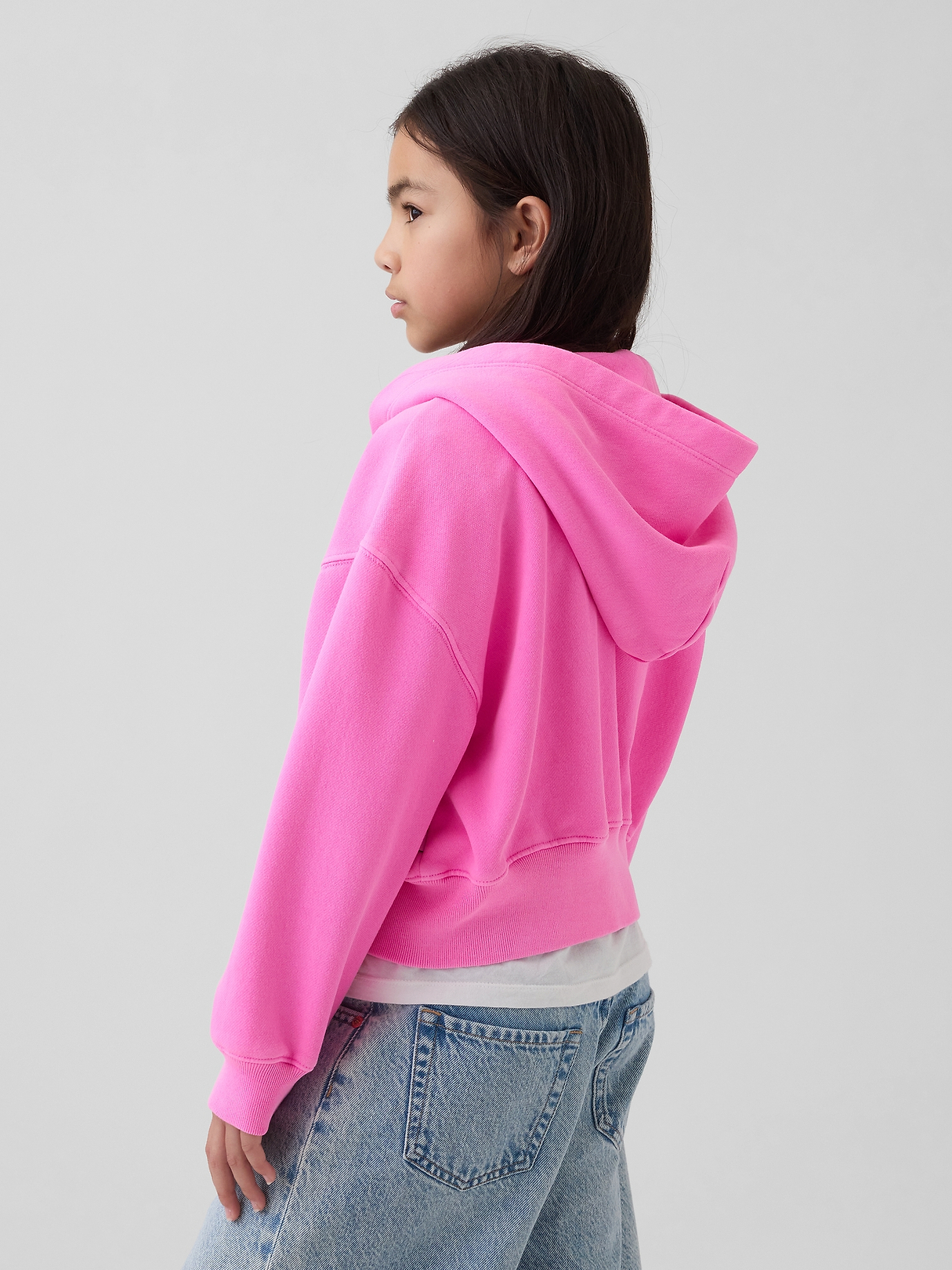 Kids VintageSoft Oversized Logo Zip Hoodie | Gap