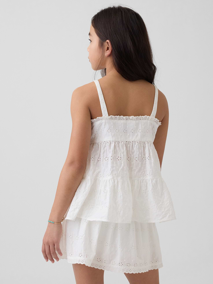 Image number 3 showing, Kids Tiered Eyelet Tank Top