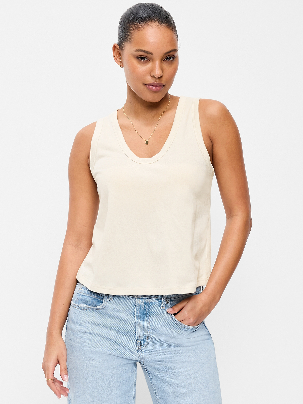 Relaxed Scoop-Neck Tank Top | Old Navy