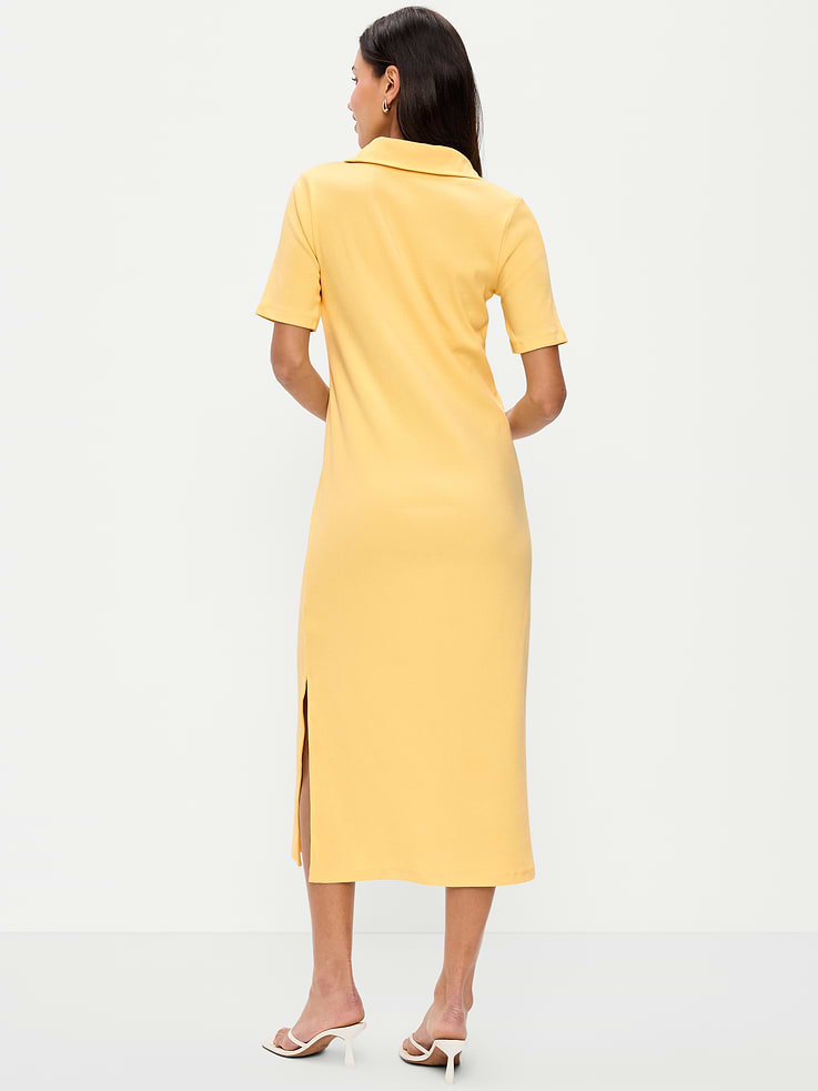 L'image numéro 2 présente Robe polo mi-longue à manches courtes