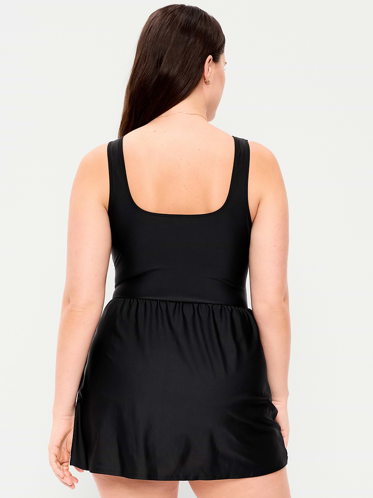 Image number 5 showing, Matte Side-Tie Swim Dress