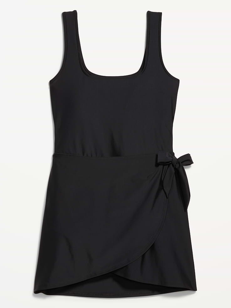 Image number 3 showing, Matte Side-Tie Swim Dress