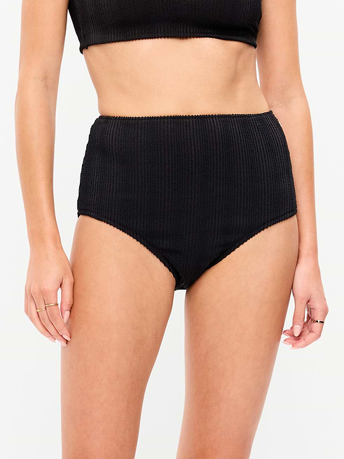 High High-Waisted Ribbed Bikini Swim Bottoms on clearance at Old Navy — 52% off