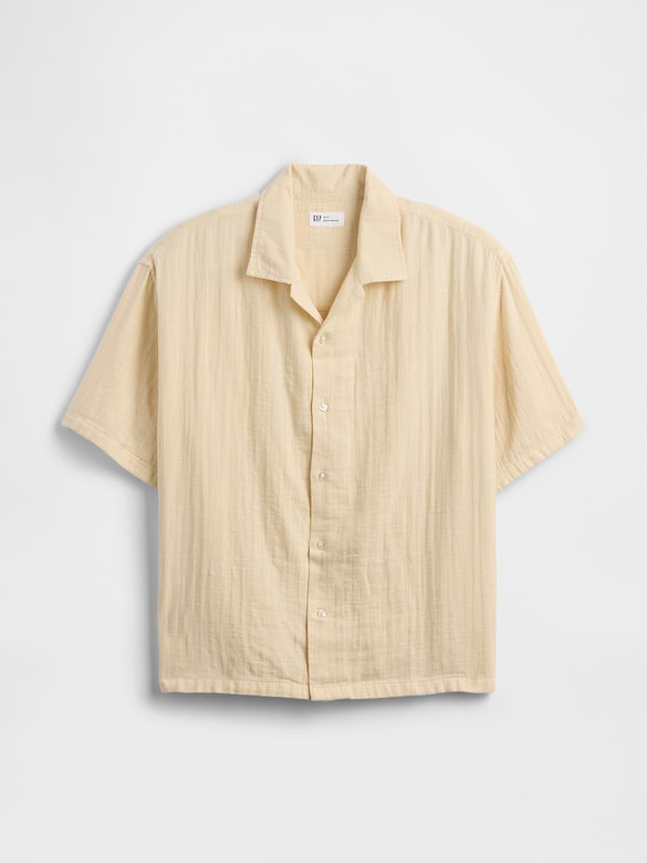 Gauze Vacay Shirt in Boxy Fit