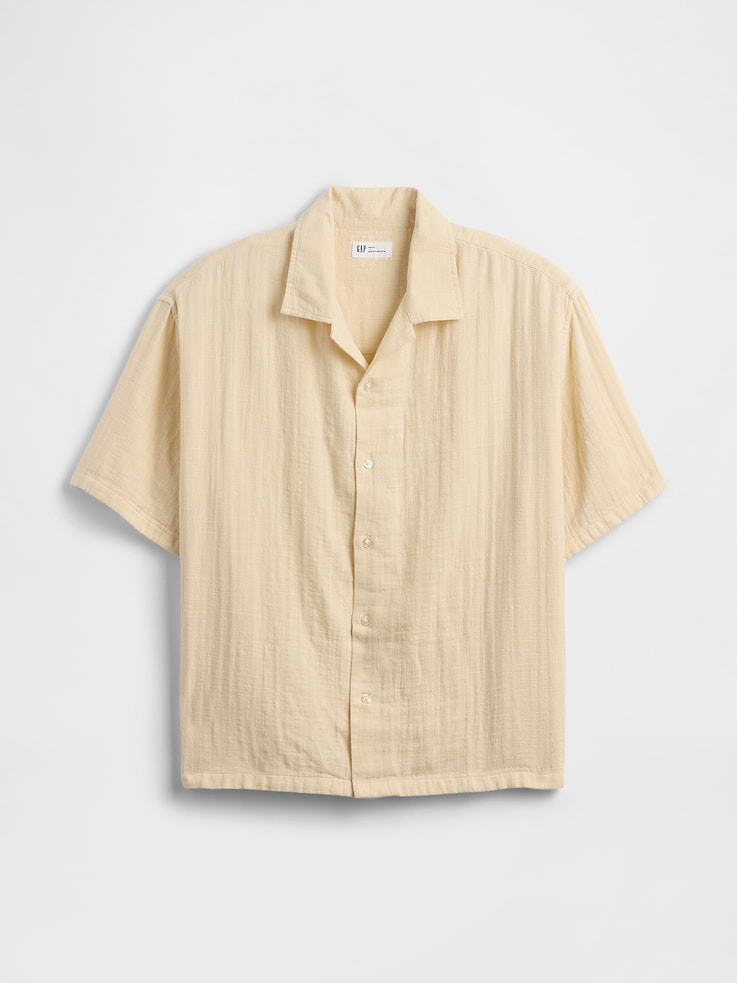 Image number 5 showing, Gauze Vacay Shirt in Boxy Fit