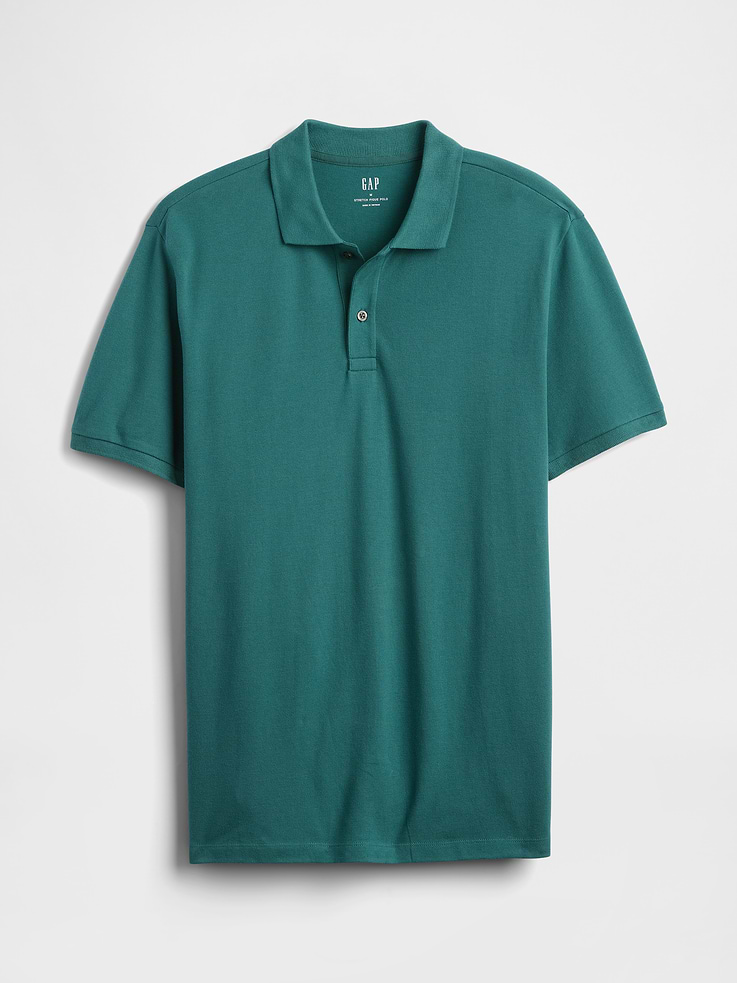 Image 5 of 5, Stretch Pique Polo Shirt