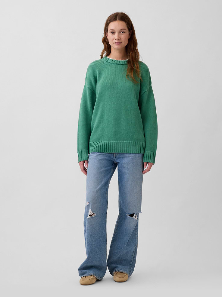 Image 2 of 5, 100% Cotton Oversized Sweater