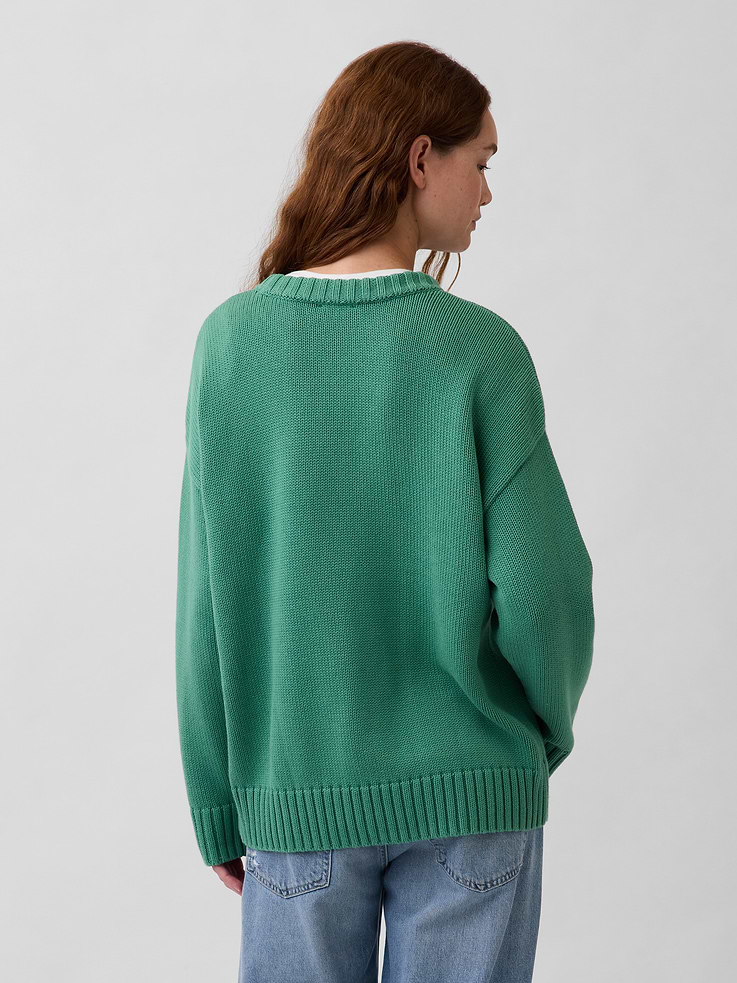 Image 3 of 5, 100% Cotton Oversized Sweater