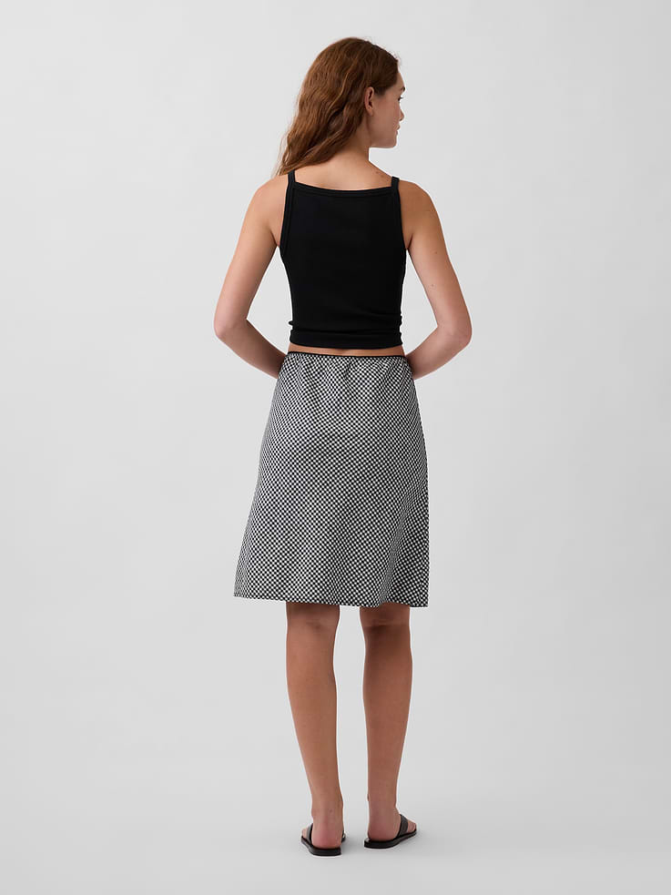 Image number 2 showing, Linen-Blend Bias-Cut Skirt
