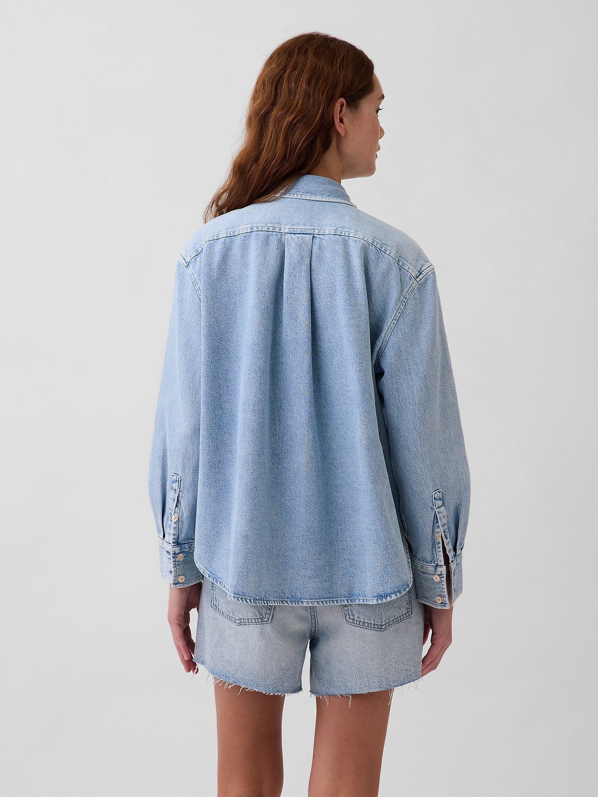 UltraSoft Denim Oversized Shirt | Gap