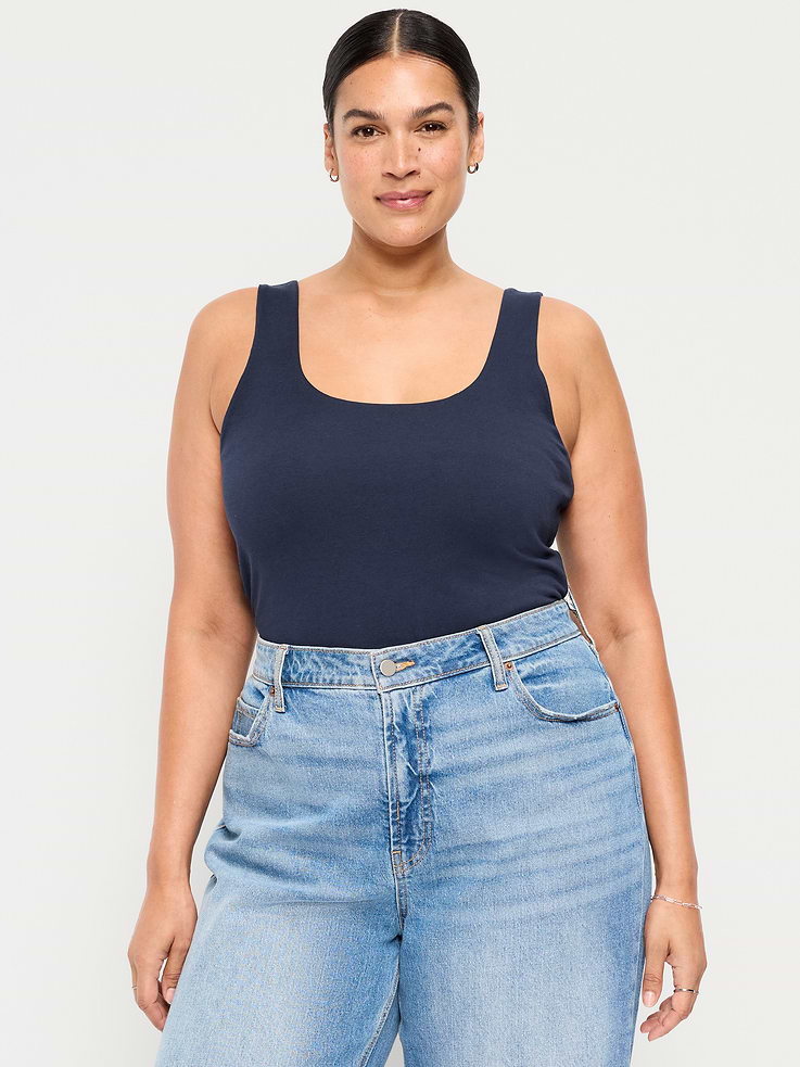 Image number 8 showing, Hug Double-Layer Scoop-Neck Tank Top