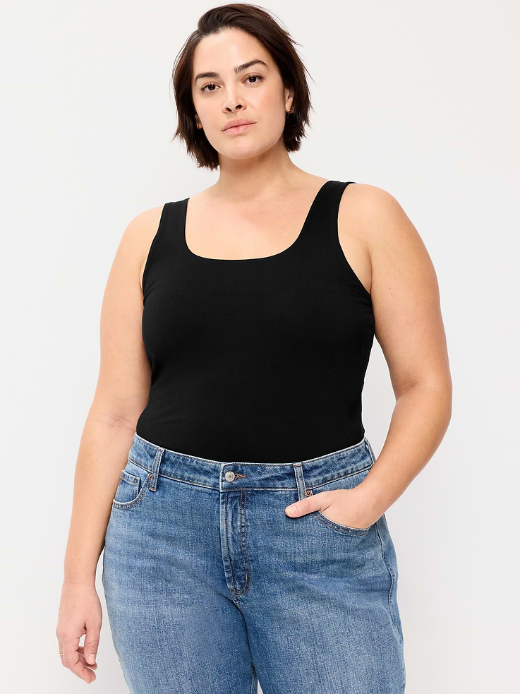 Image number 8 showing, Hug Double-Layer Scoop-Neck Tank Top