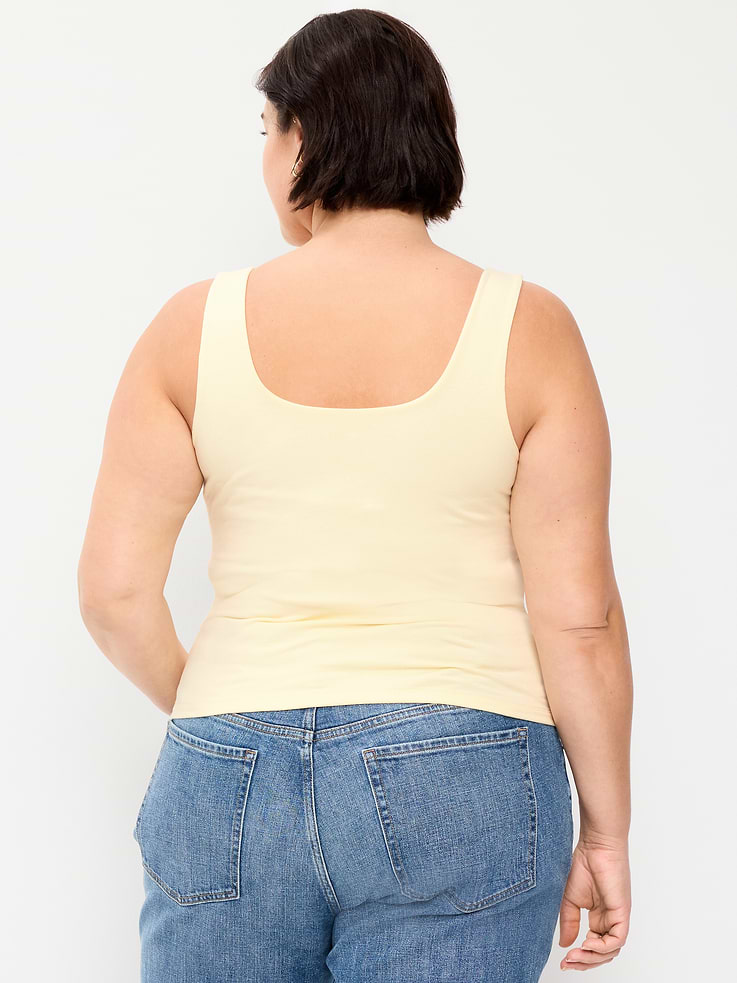 Image number 9 showing, Hug Double-Layer Scoop-Neck Tank Top