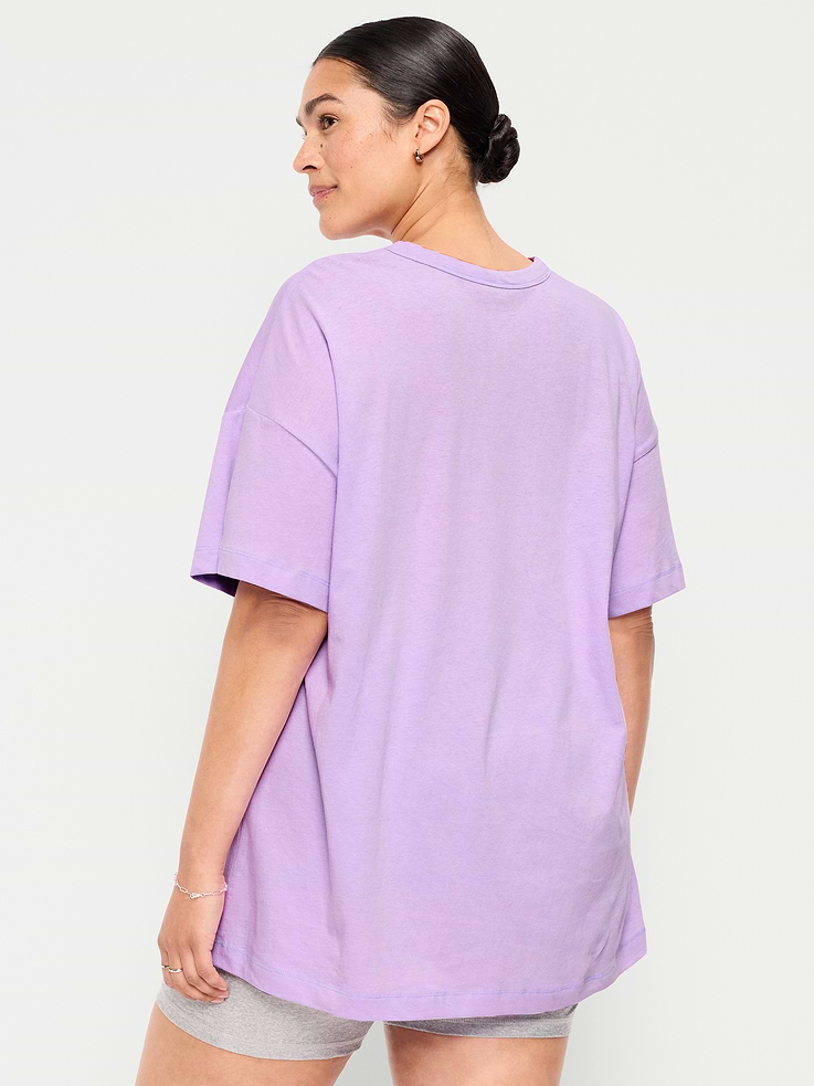 L'image numéro 8 présente T-shirt tunique passe-partout surdimensionné