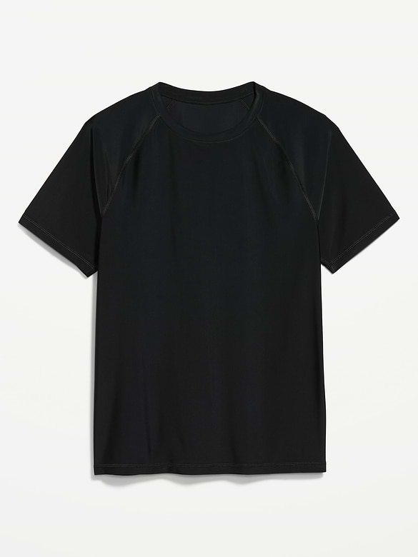 Raglan-Sleeve Rashguard Swim Top