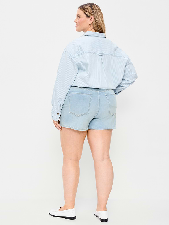 High-Waisted Wow Jean Shorts -- 4-inch inseam