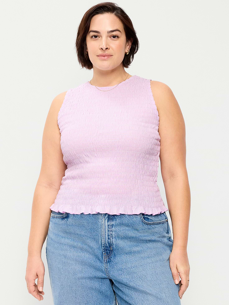 Image number 8 showing, Sleeveless Smocked Tank Top