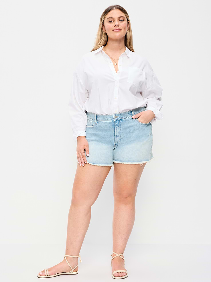 Image number 7 showing, High-Waisted OG Jean Shorts -- 4-inch inseam