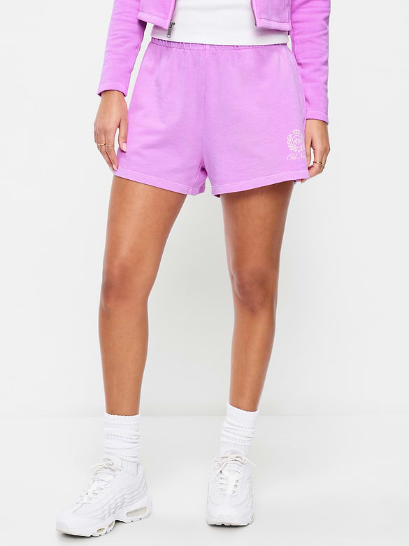 High-Waisted Loose Logo Shorts -- 3-inch inseam