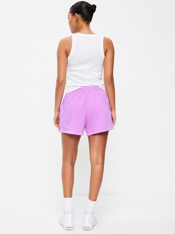 Image 3 of 4, High-Waisted Loose Logo Shorts -- 3-inch inseam