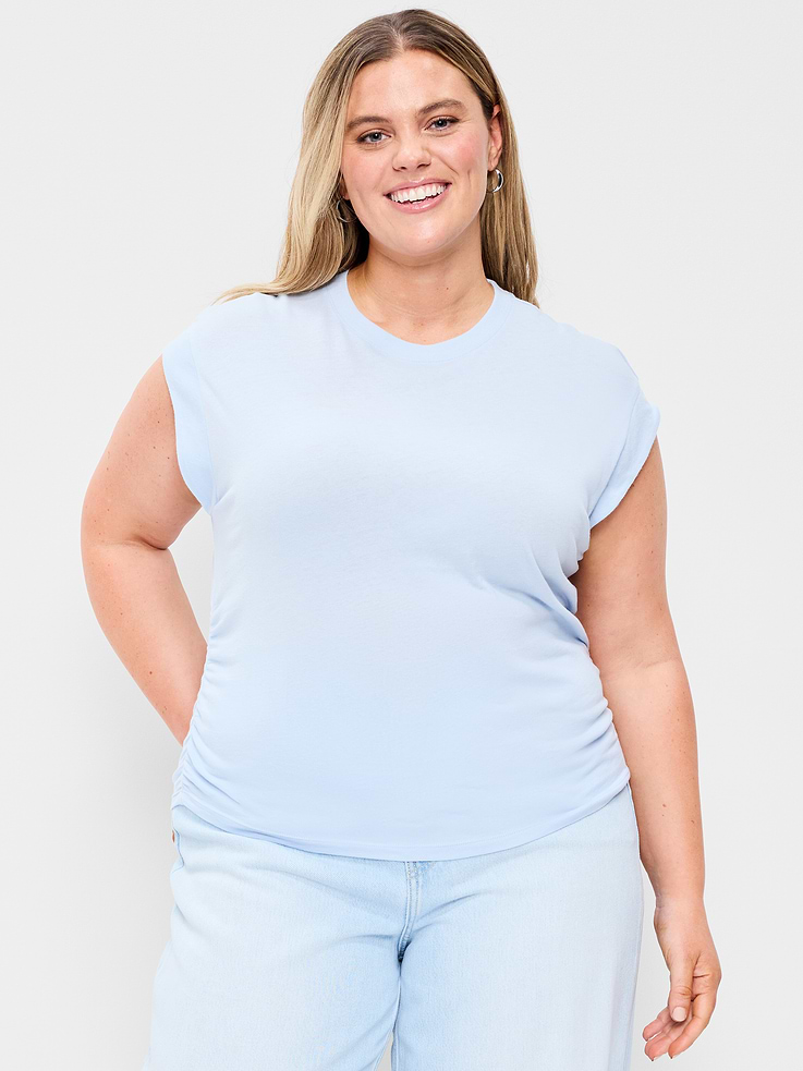Image number 7 showing, Cap-Sleeve Cinch-Waist Top