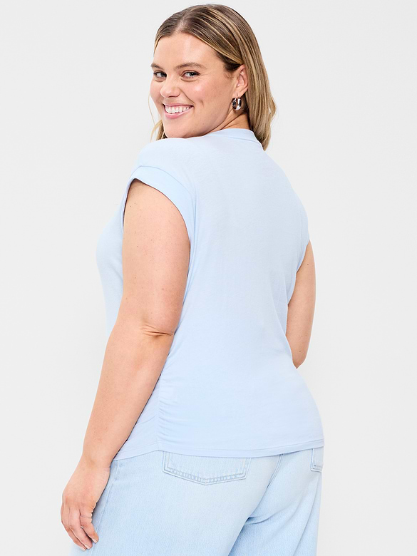 Haut à mancherons à taille cintrée