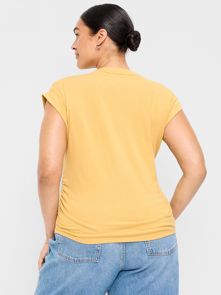 Image number 8 showing, Cap-Sleeve Cinch-Waist Top
