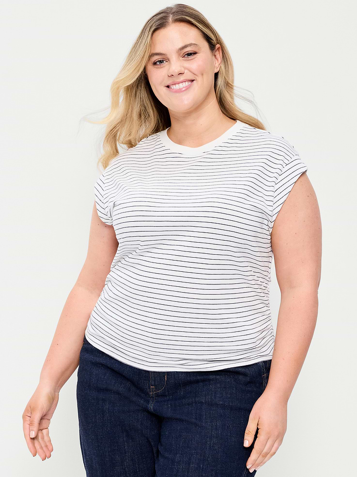 Image number 7 showing, Cap-Sleeve Cinch-Waist Top