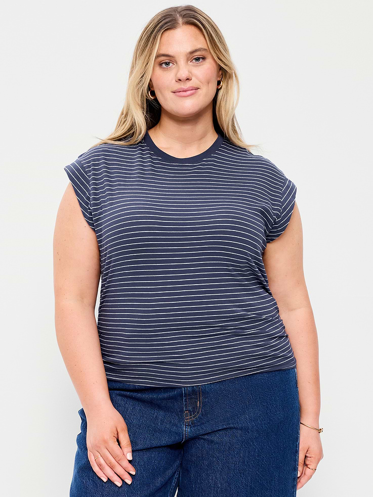 Image number 7 showing, Cap-Sleeve Cinch-Waist Top