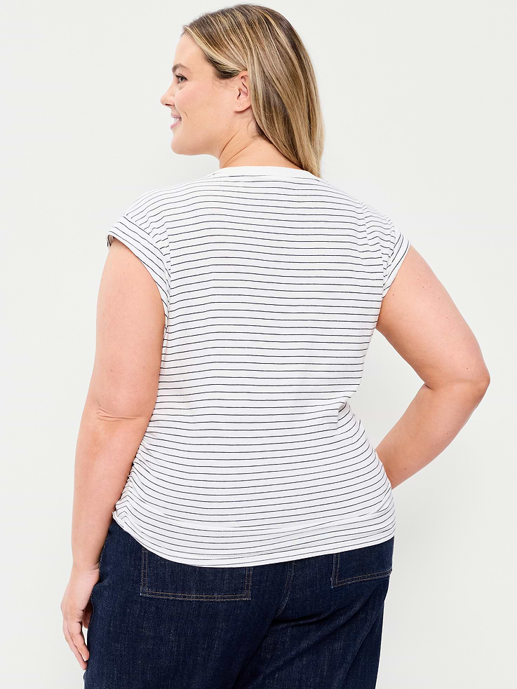 Image number 8 showing, Cap-Sleeve Cinch-Waist Top