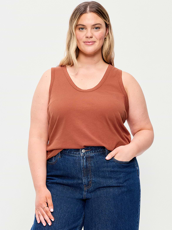 Relaxed Scoop-Neck Tank Top
