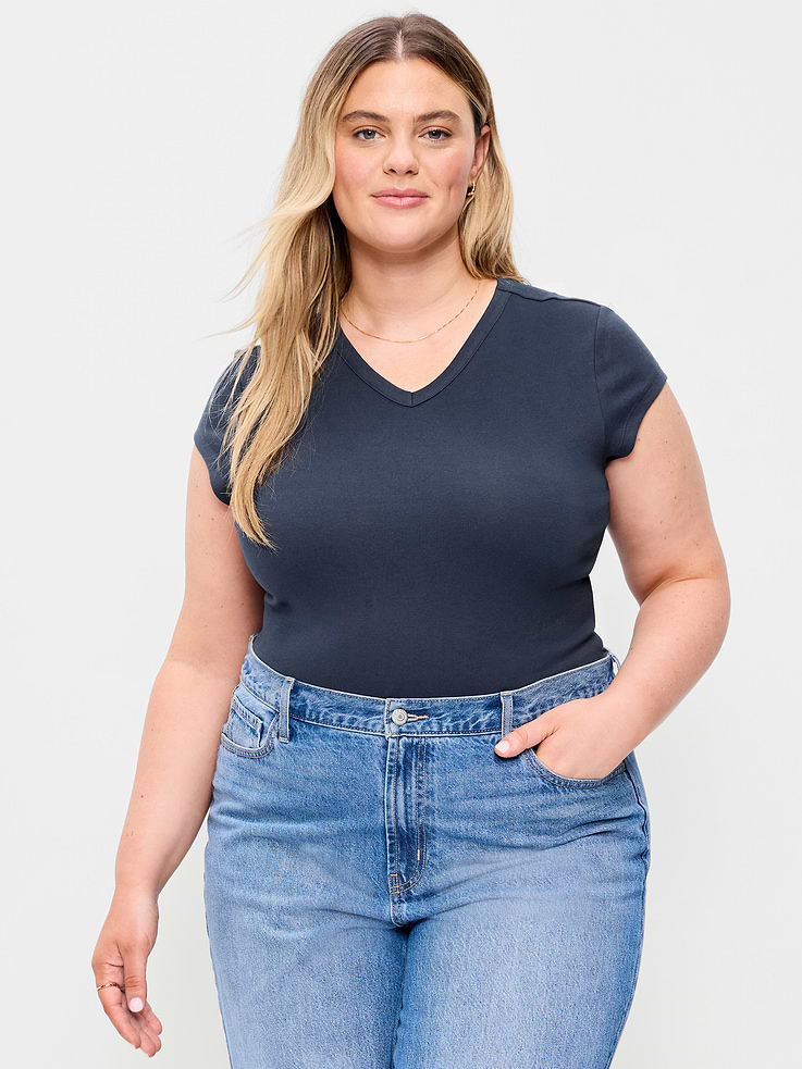 Image number 8 showing, Snug High V-Neck T-Shirt