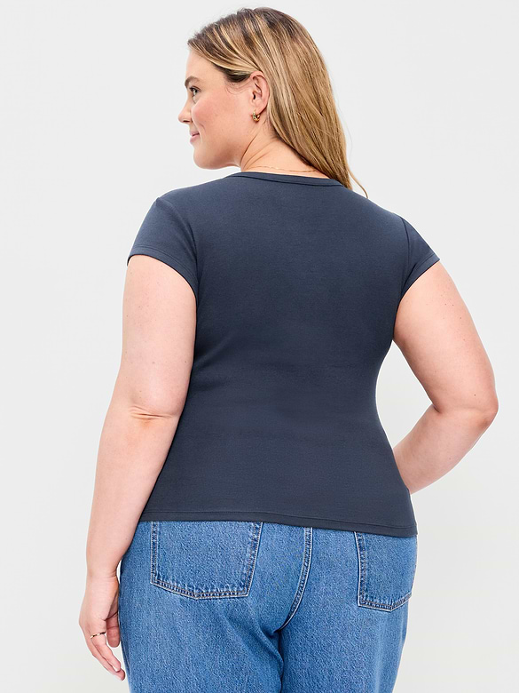 Snug High V-Neck T-Shirt